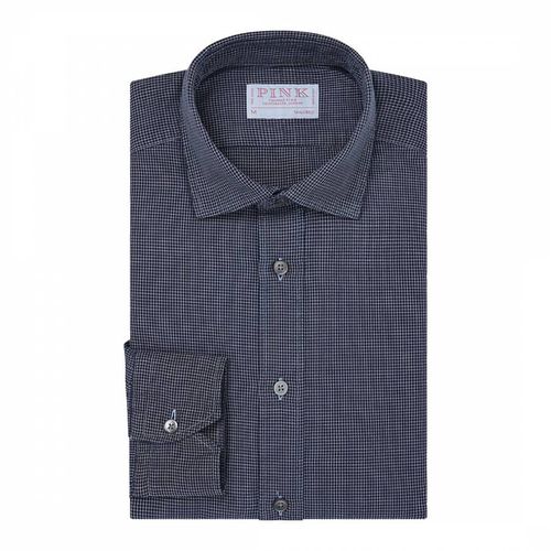 Indigo Check Tailored Fit Cotton Shirt - Thomas Pink - Modalova