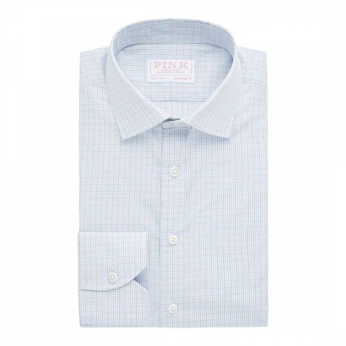 Grid Check Tailored Fit Cotton Shirt - Thomas Pink - Modalova
