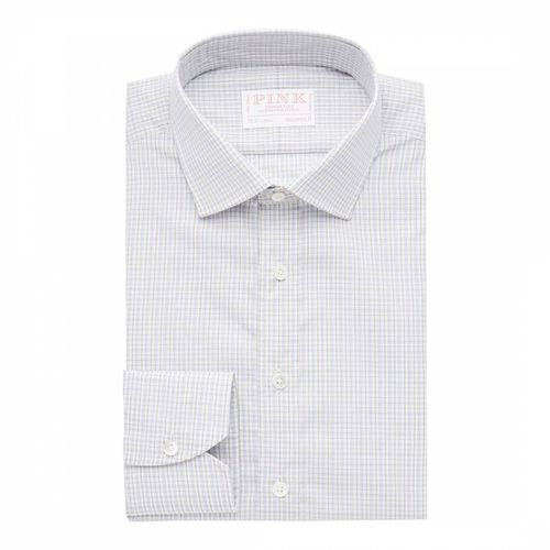 White Check Tailored Fit Cotton Shirt - Thomas Pink - Modalova