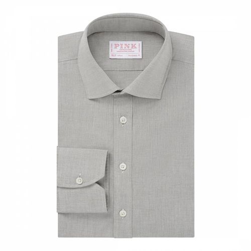 Stone Tailored Fit Chambray Cotton Shirt - Thomas Pink - Modalova