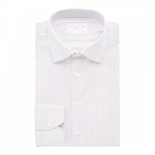 Blue Fine City Stripe Tailored Fit Cotton Shirt - Thomas Pink - Modalova