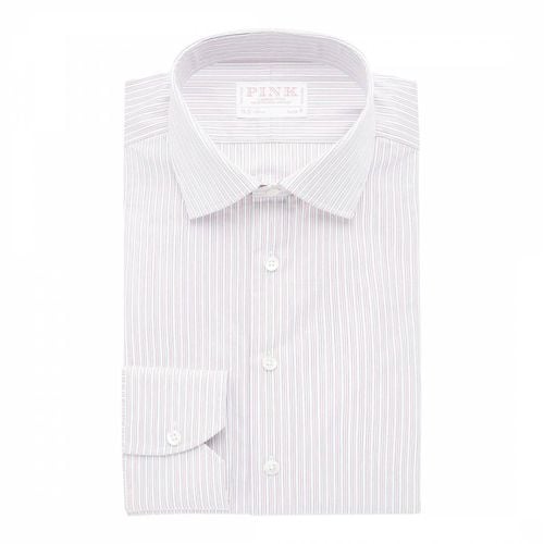 Blue Fine City Stripe Tailored Fit Cotton Shirt - Thomas Pink - Modalova