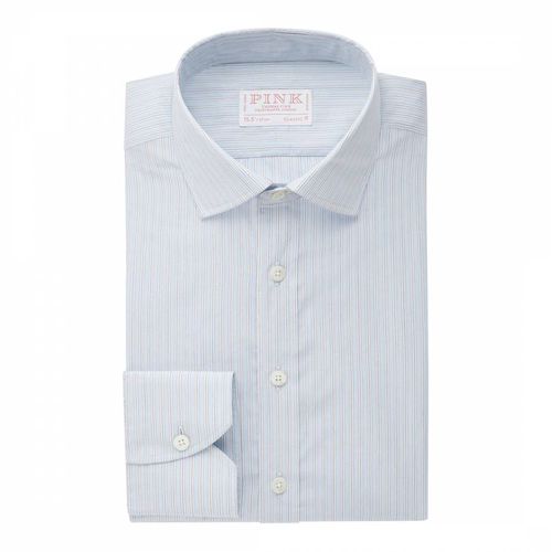 White Piumino Stripe Classic Fit Cotton Shirt - Thomas Pink - Modalova