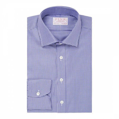 White Tailored Fit Geometric Pattern Cotton Shirt - Thomas Pink - Modalova