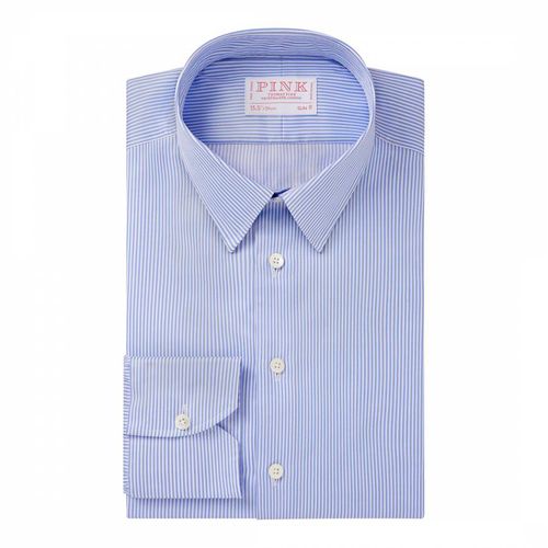 Pale Twill Stripe Slim Fit Cotton Shirt - Thomas Pink - Modalova