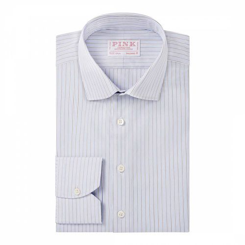 Pale Twin Stripe Tailored Fit Cotton Shirt - Thomas Pink - Modalova