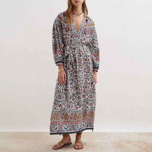 Multi Verbena Maxi Smock Dress - Boteh - Modalova