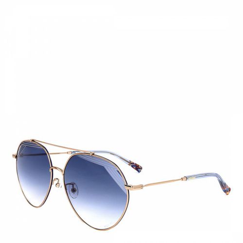 Gold Blue Triangle Sunglasses 60mm - Missoni - Modalova