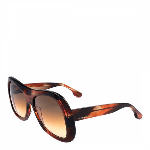 Striped Red Oval Sunglasses 59mm - Victoria Beckham - Modalova