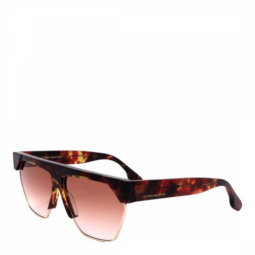 Red Amber Tortoise Square Sunglasses 62mm - Victoria Beckham - Modalova