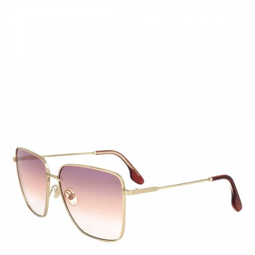 Gold Purple Peach Square Sunglasses 61mm - Victoria Beckham - Modalova