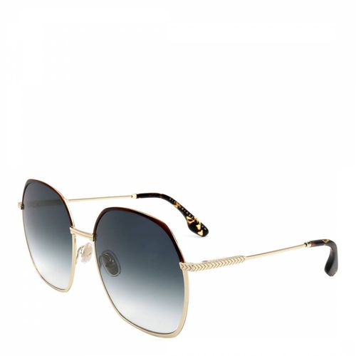 Gold Petrol Sand Oval Sunglasses 59mm - Victoria Beckham - Modalova
