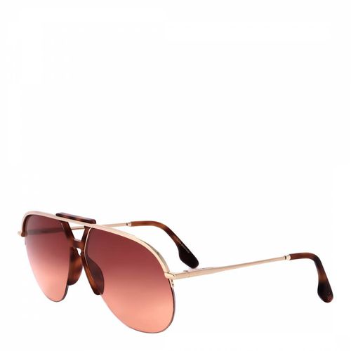 Gold Wine Orange Aviator Sunglasses 65mm - Victoria Beckham - Modalova