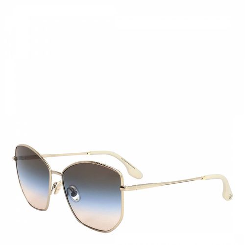 Gold Brown Blue Sand Square Sunglasses 59mm - Victoria Beckham - Modalova