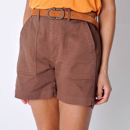 Brown Minver Cotton Shorts - Burgs - Modalova