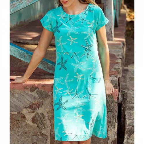 Blue Tallahassee Cotton Dress - Weird Fish - Modalova