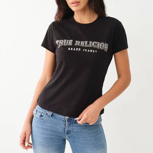 Black Slim Crew Neck Cotton T-Shirt - True Religion - Modalova