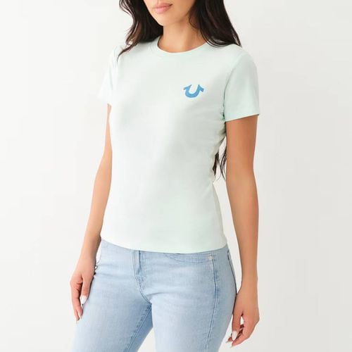 White/Blue Puff Cotton T-Shirt - True Religion - Modalova