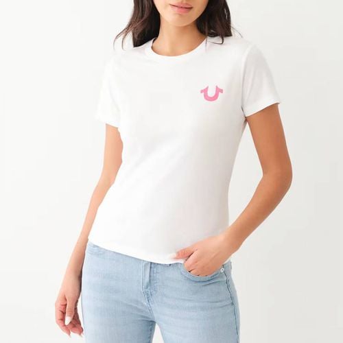 White/Pink Puff Cotton T-Shirt - True Religion - Modalova