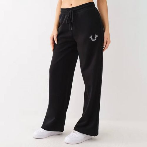 Wide Leg Cotton Blend Tracksuit Bottoms - True Religion - Modalova