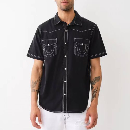 Black Dyed Western Cotton Shirt - True Religion - Modalova