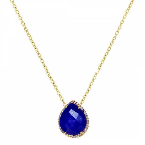 K Sapphire Pear Shape Necklace - Liv Oliver - Modalova