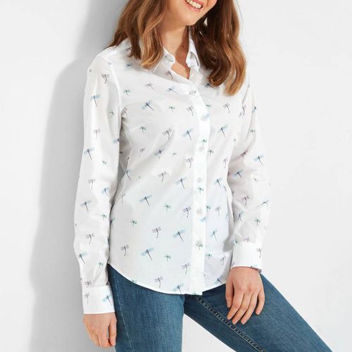 White Norfolk Dragonfly Print Shirt - Schöffel - Modalova