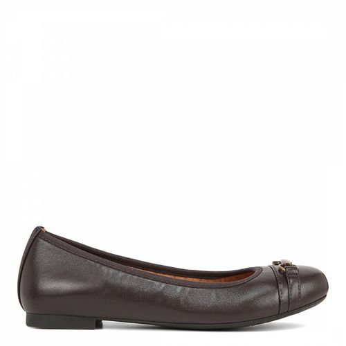 Brown Leather Delanie Flat Shoe - Vionic - Modalova