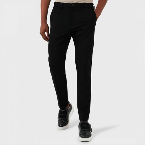 Black Slim Fit Stretch Trousers - BOSS - Modalova