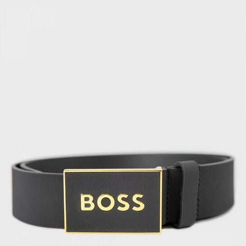 Black Icon Leather Belt - BOSS - Modalova