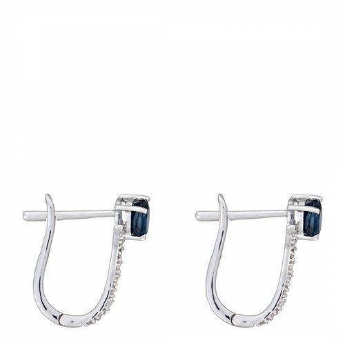 White Gold Sapphire Beau Sapphire Earrings - MUSE - Modalova