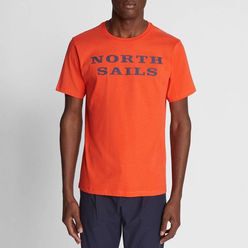 Orange Cotton Logo Print T-Shirt - NORTH SAILS - Modalova