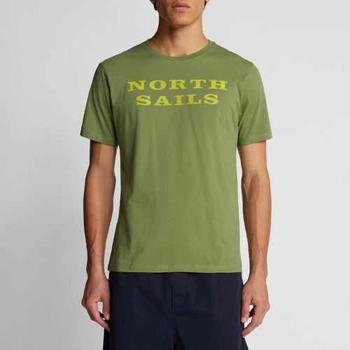 Khaki Cotton Logo Print T-Shirt - NORTH SAILS - Modalova
