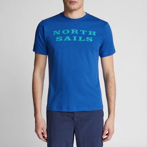Blue Cotton Logo Print T-Shirt - NORTH SAILS - Modalova