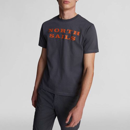 Grey Cotton Logo Print T-Shirt - NORTH SAILS - Modalova