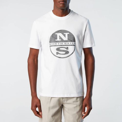 White Graphic Print Cotton T-Shirt - NORTH SAILS - Modalova