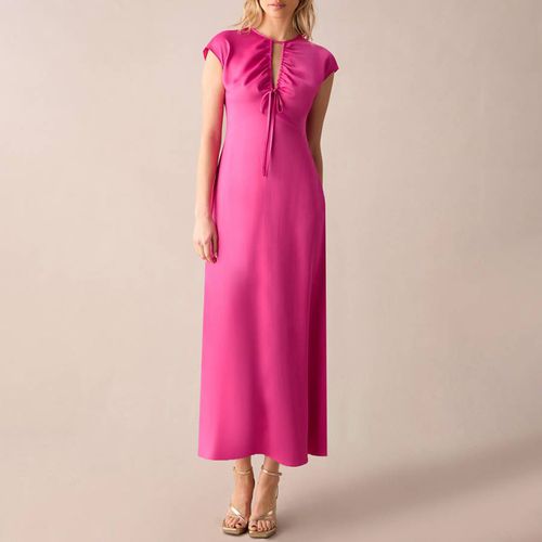 Arabella Pink Satin Keyhole Front Dress - Ro & Zo - Modalova