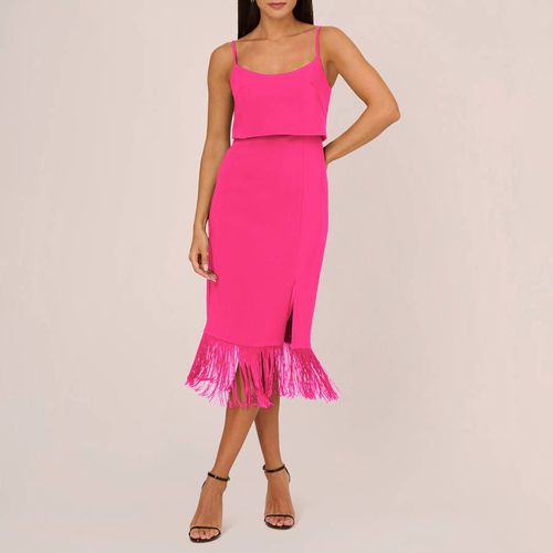 Pink Crepe Midi Dress - Adrianna Papell - Modalova