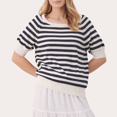 Glennie Stripe Linen Blend T-Shirt - Part Two - Modalova