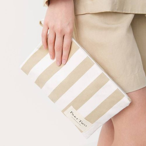 Beige Gretie Stripe Cotton Bag - Part Two - Modalova