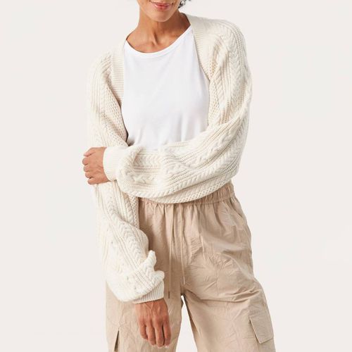 Cream Farmila Cropped Wool Blend Cardigan - Part Two - Modalova