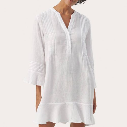 White Etena Linen Mini Dress - Part Two - Modalova