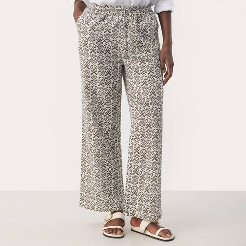 White Gabrella Printed Cotton Trousers - Part Two - Modalova