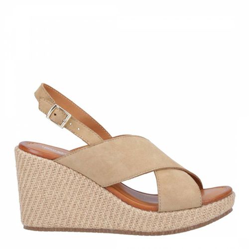 Taupe Perrie Leather Wedge Heeled Sandals - Hush Puppies - Modalova