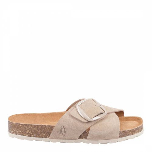 Taupe Becky Suede Slip On Flat Sandals - Hush Puppies - Modalova