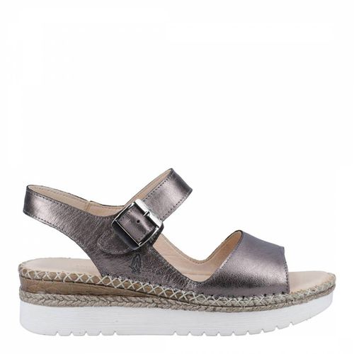 Silver Stacey Leather Flat Sandals - Hush Puppies - Modalova