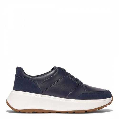 F-Mode Leather/Suede Flatform Trainers - FitFlop - Modalova