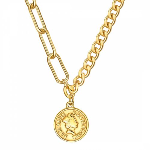 K Gold Modern Coin Chain Necklace - Liv Oliver - Modalova