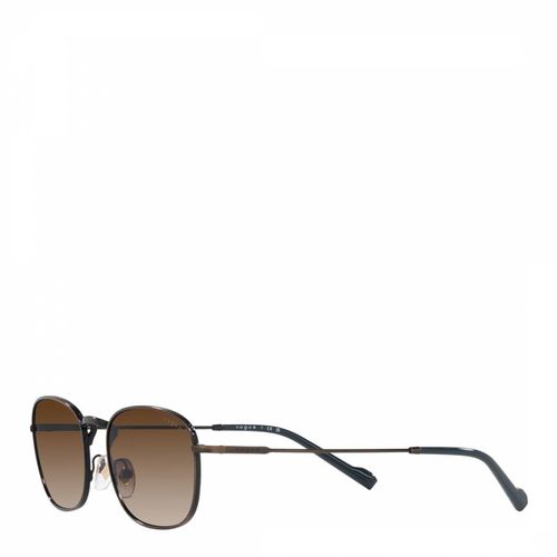 Gold Oval Sunglasses 54mm - Vogue - Modalova