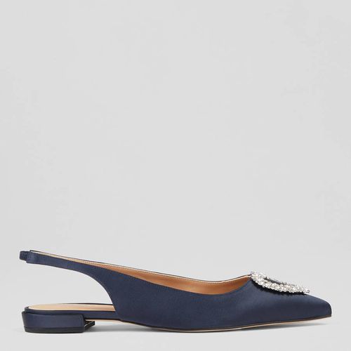 Satin Luana Slingback Flat Shoe - L K Bennett - Modalova